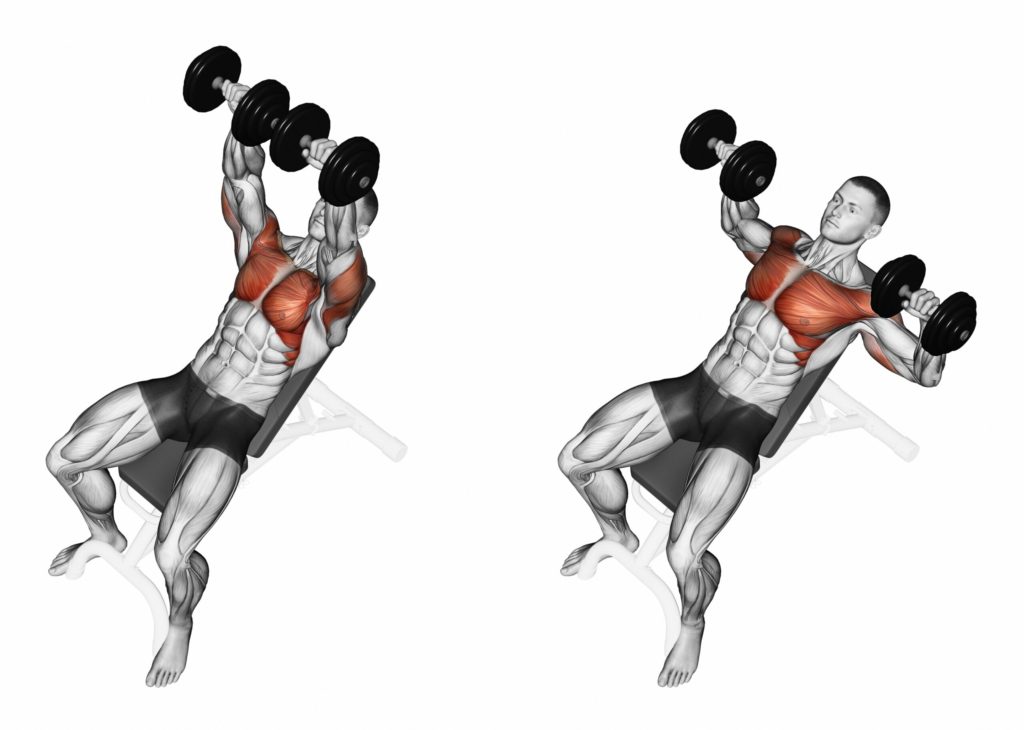 Low-incline bench press