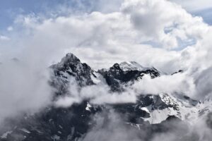 Clouds over mountains