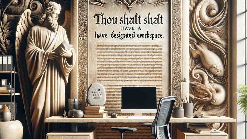 1st Commandment: Thou Shalt Have a Designated Workspace